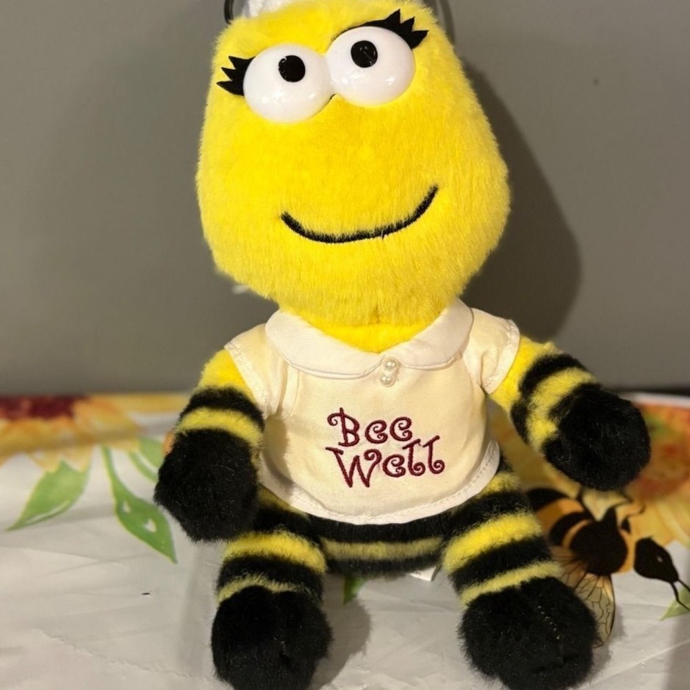 Teleflora Bee Well Plush Bumble Bee Nurse Stuffed Animal Get Well Gift Yellow